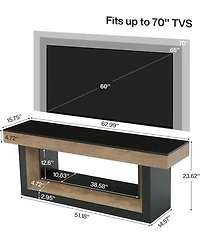 Tribesigns 63" Farmhouse Tv Stand for TVs up to 70"