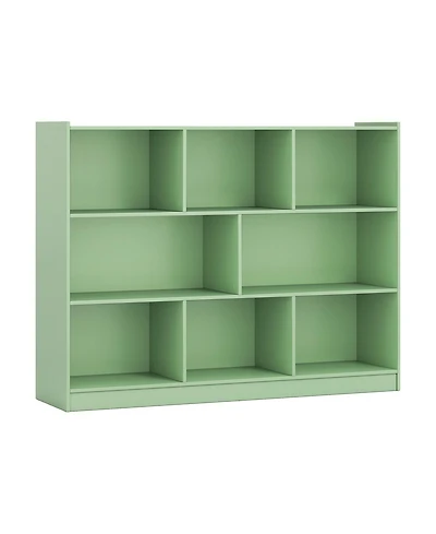 Slickblue 8 Cube Storage Bookcase 3 Tier Floor Standing Display Shelf