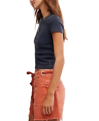 Free People Women's We The Fitted Ribbed Short-Sleeve T-Shirt