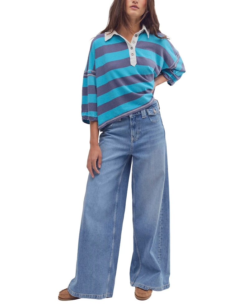 Free People Women's Auggie Collared Oversized T-Shirt