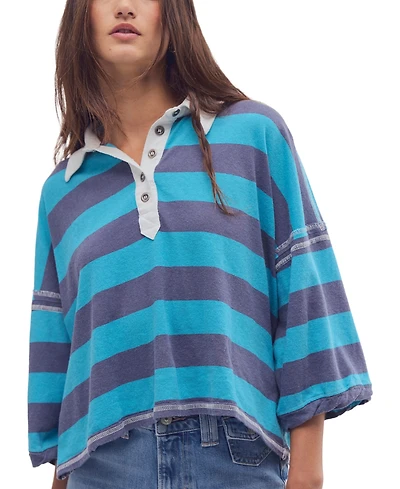 Free People Women's Auggie Collared Oversized T-Shirt