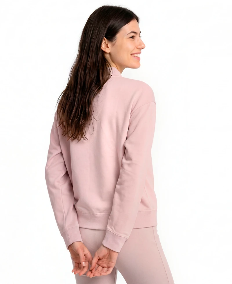 Puma Women's Ess Relaxed Mock Neck Crew Sweatshirt