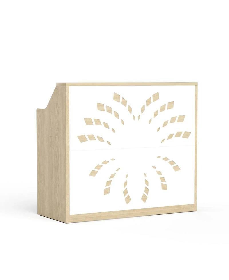 Streamdale Furniture 46.5" Modern Reception Desk with Storage Cabinet