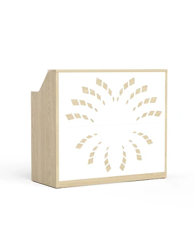 Streamdale Furniture 46.5" Modern Reception Desk with Storage Cabinet