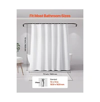 Slickblue Machine Washable Shower Curtain with Water Repellent Fabric