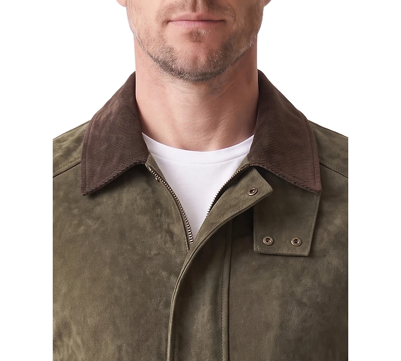 Bagatelle Men''s Suede Stable Rach Regular-Fit Jacket