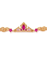 Girls Crew Crystal Disney Princess Sleeping Beauty Aurora Crown Bracelet