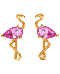 Girls Crew Crystal Flamingo Stud Earrings