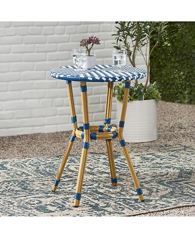 Streamdale Furniture Parisian Outdoor Wicker and Aluminum Bistro Table