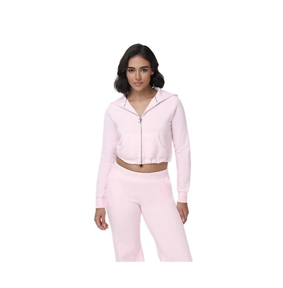 Juicy Couture Women's Cropped Bubble Fleece Hoodie