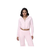 Juicy Couture Women's Cropped Bubble Fleece Hoodie