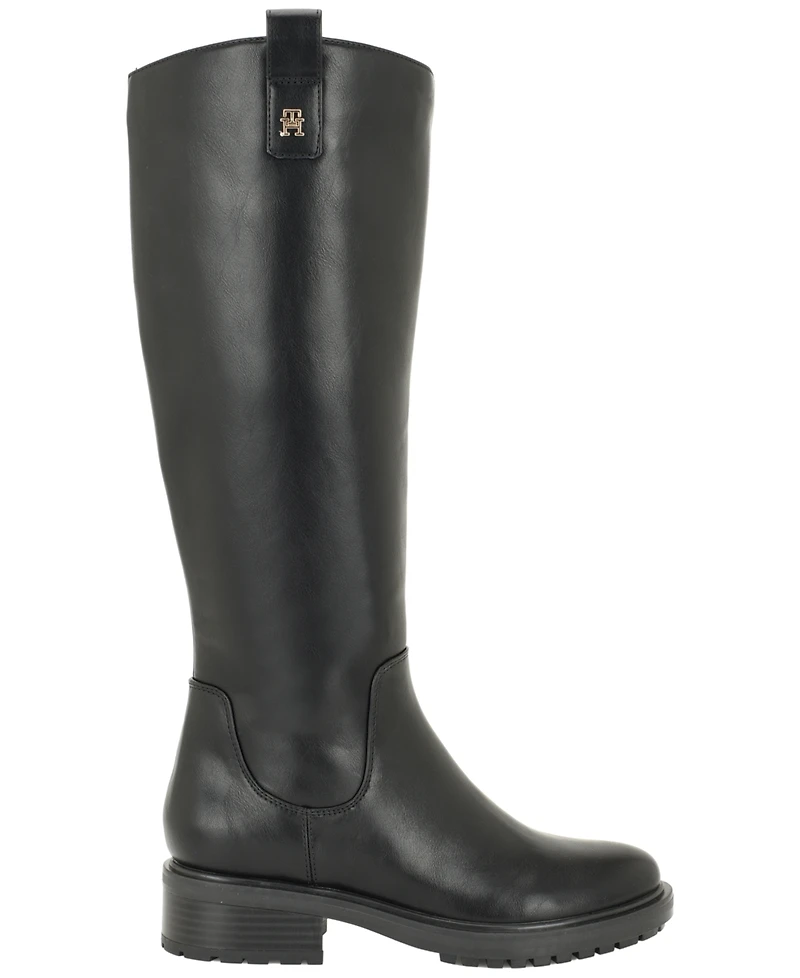 Tommy Hilfiger Women's Ashere Wide-Calf Lug Sole Riding Boots