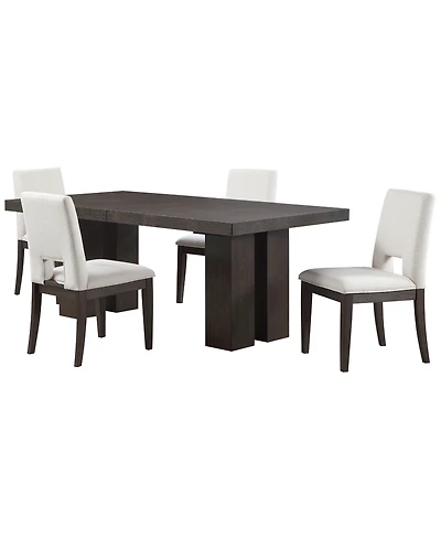 5-Piece Summit Square Dining Set (1 Table & 4 Side Chairs), Macy's Exclusive