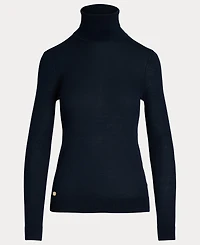 Lauren Ralph Women's Modal-Silk Blend Slim-Fit Turtleneck Sweater