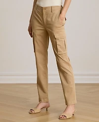 Lauren Ralph Women's Cargo Cropped Chino Pants