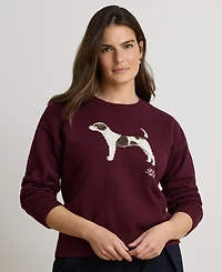 Lauren Ralph Women's Cotton Dog Sweater