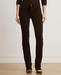 Lauren Ralph Women's Mid-Rise Slim-Straight Corduroy Pants