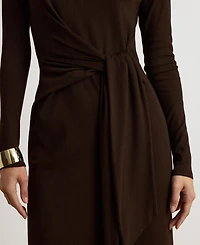 Lauren Ralph Lauren Women's Tie-Front Turtle Neck Dress