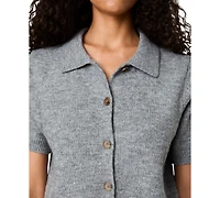 French Connection Women's Suzie Short-Sleeve Collared Button-Up Top
