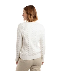 Weird Fish Women's Amberise Crew Neck Cable Knit Jumper
