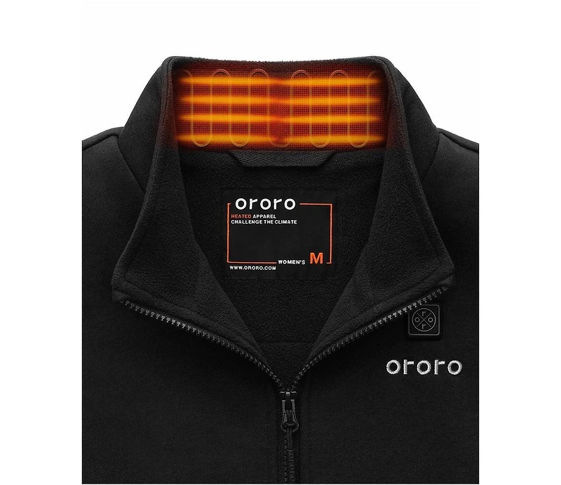 ororo Women's 4-Zone Heated Fleece Vest