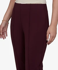 Ruby Rd. Petite Hollywood Waist Pull-On Ponte Straight Pants