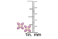Lily Nily Cubic Zirconia Flower Stud Earrings in 14K