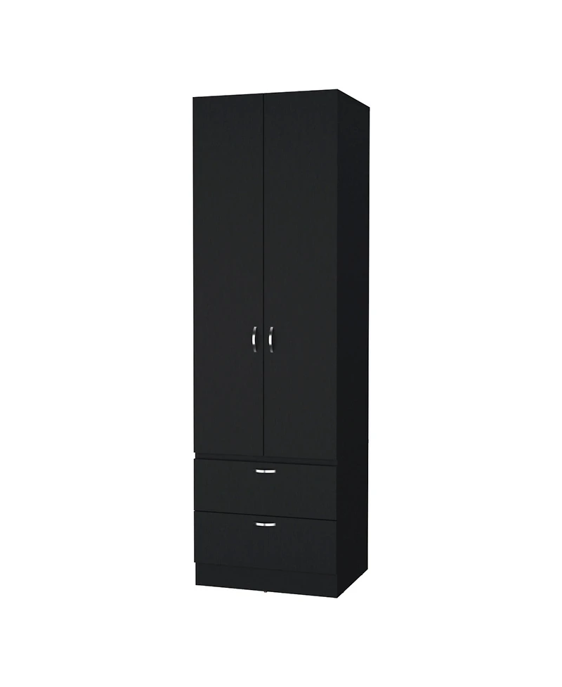 Fm Furniture Tall Mayer Wardrobe Melamine with Two Doors and Drawers