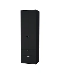 Fm Furniture Tall Mayer Wardrobe Melamine with Two Doors and Drawers