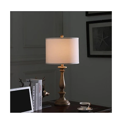 27.5" In Coastal Wood Effect Polyresin Table Lamp