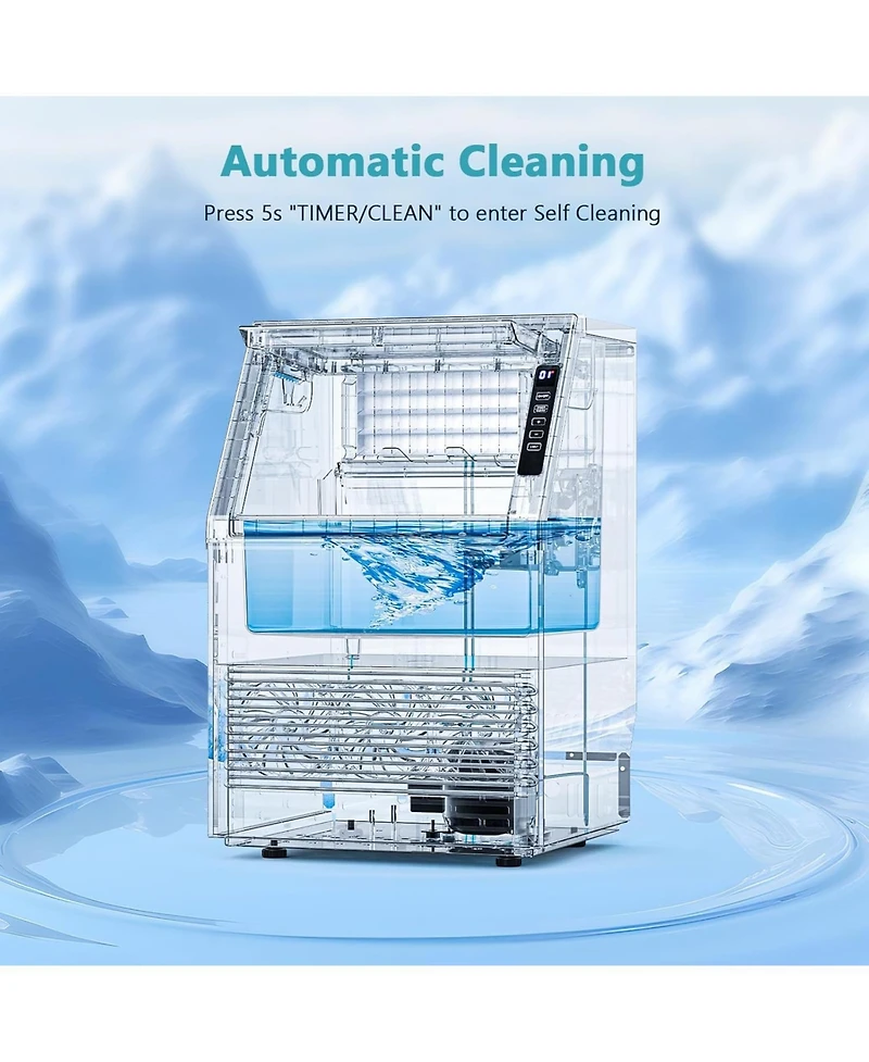 Cowsar Commercial Ice Maker 80 Lbs Per Day 24 Lbs Storage