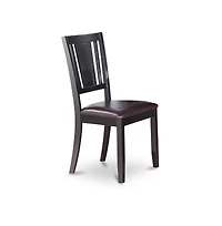 East West Furniture 5-Piece Rectangular Dining Table Set 4 Dining Chairs with Panel Back and a Faux Leather Seat and Butterfly Leaf Dining
