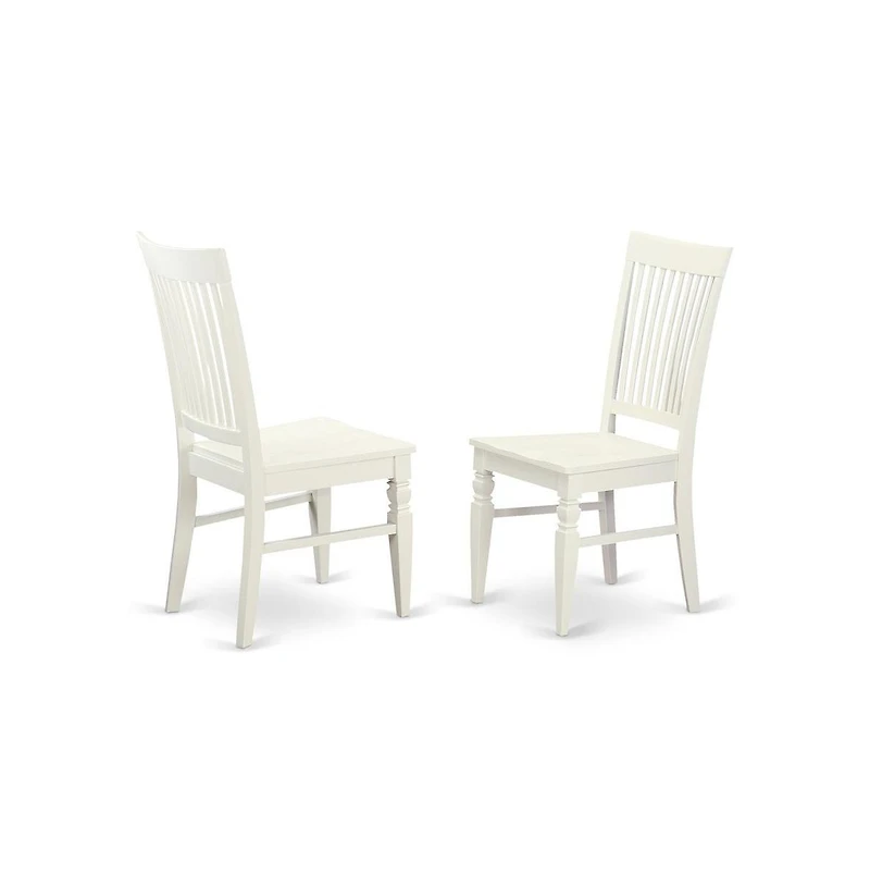 East West Furniture 5 Piece set with a Table and 4 Wood Dinette Chairs