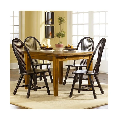 Liberty Furniture Industries, Inc Treasures 5 Piece Retractable Table Set in Rubberwood Solids and Oak Veneers
