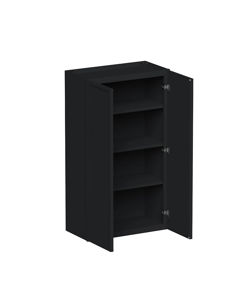 Boyel Living 24"x42" Standard Wall Cabinet 2 Door 3 Shelves, Ready to Assemble Kitchen with Solid Wood Frame, Soft-Close Slides and Hinge