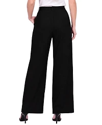 Ny Collection Petite Pleated Wide-Leg High-Rise Pants