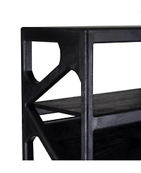 Porter Designs Canberra Solid Mango Wood Bookcase, Black