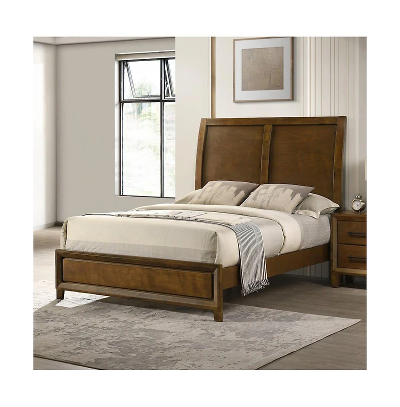 New Classic Furniture Ballard Wood Panel Bed in Walnut