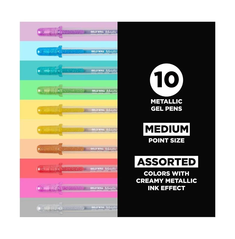 Sakura Gelly Roll Metallic Gel Pen 10 Pack