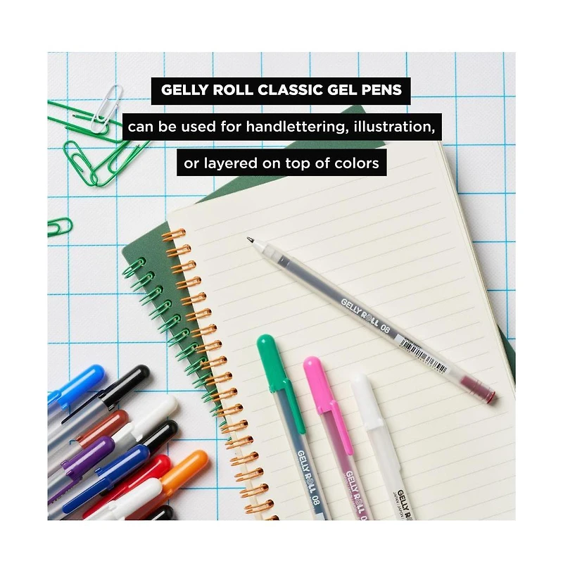 Sakura Classic Gelly Roll White Pens, 6 Pack