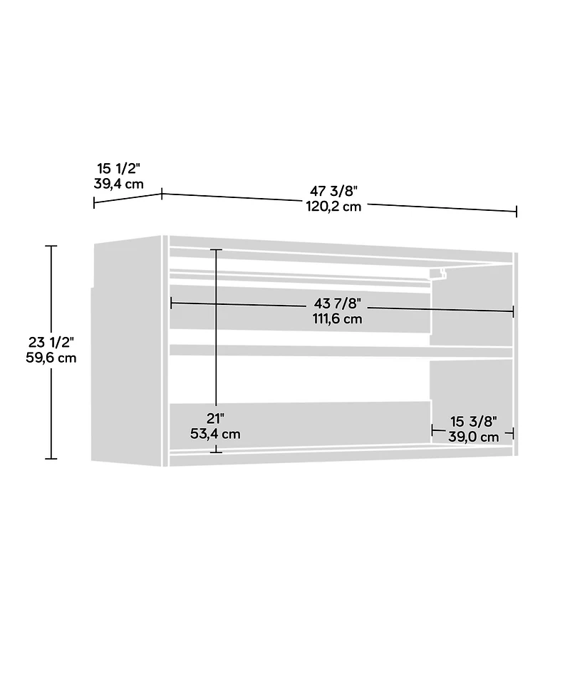 Sauder GarageCore Upper Cabinet and Doors Bundle