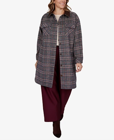 Ruby Rd. Plus Plaid Shirt Jacket