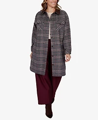 Ruby Rd. Plus Plaid Shirt Jacket