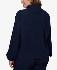 Ruby Rd. Plus Ribbed Cowl Neck Top