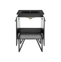 Swiss Madison Annecy 24 in. Phantom Black Bathroom Vanity With Black Ceramic Sink Top