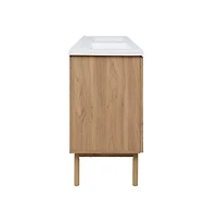 Swiss Madison 60" Freestanding Bathroom Vanity, 3-Hole Widespread Double Basin Sink Top