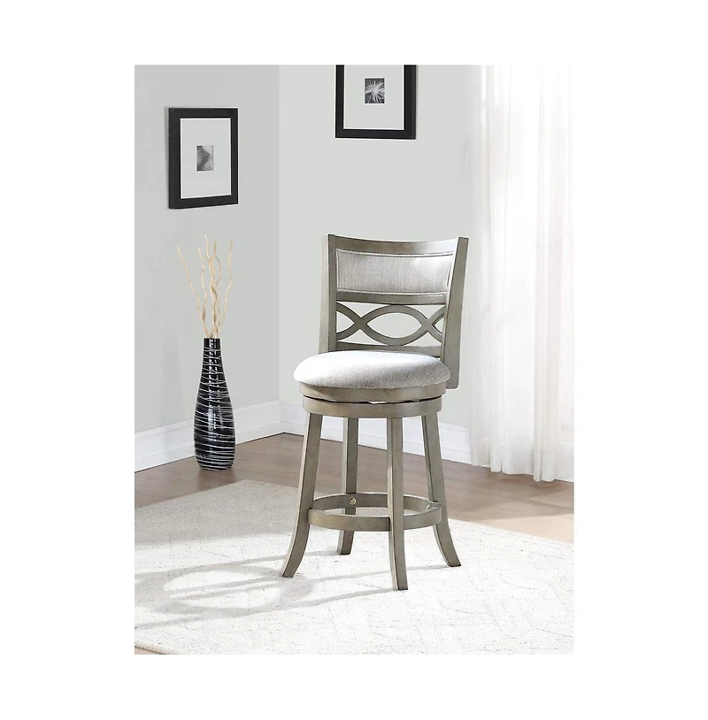 New Classic Furniture Manchester Wood Swivel Counter Stool With Fabric Seat (Set of 2
