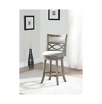 New Classic Furniture Manchester Wood Swivel Counter Stool With Fabric Seat (Set of 2