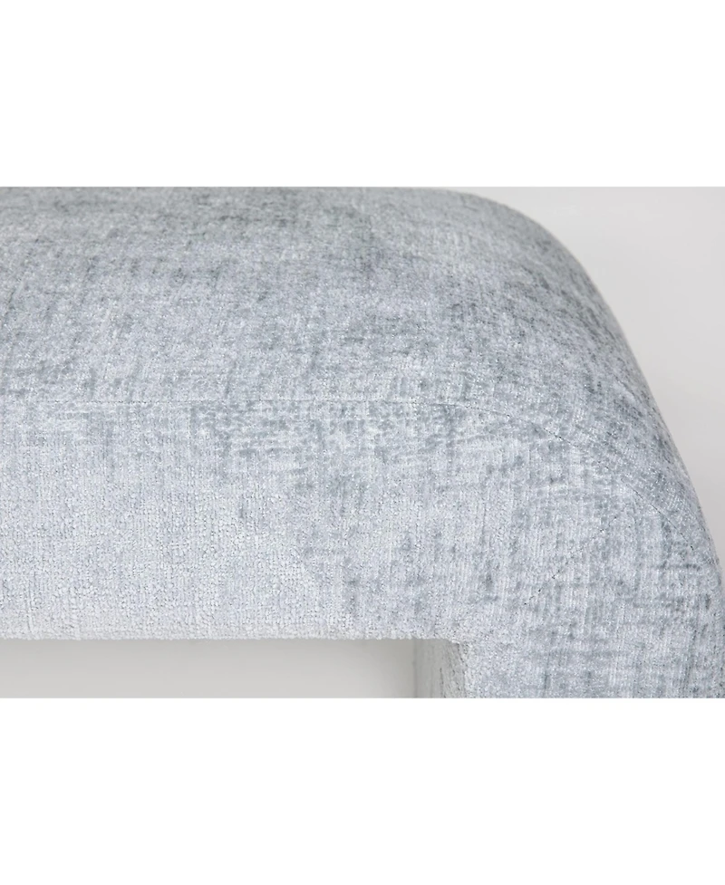 Jofran Sophia Modern Luxury Curved Upholstered Waterfall Jacquard Bench