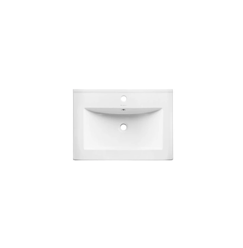 Swiss Madison Pierre 24 Single, Open Shelf, Chrome Metal Frame Bathroom Vanity